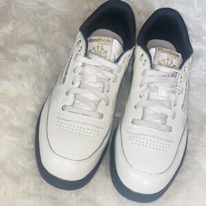 Reebok Classic, Cardi B, Size 10. Color-Cream, Leather, Tennis Shoe